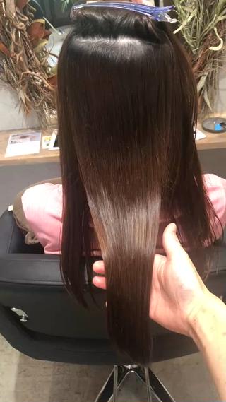 ロング 【髪質改善】 【酸性ストレート】のヘアスタイル