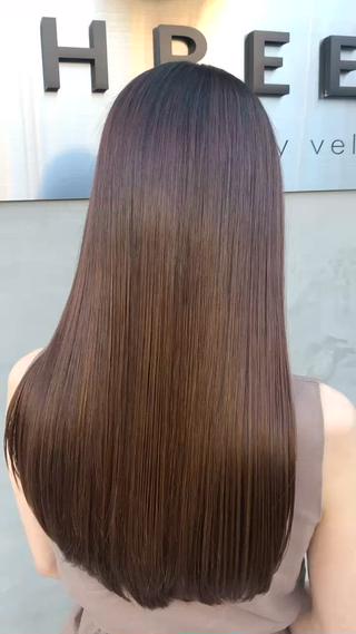 ロング 【髪質改善】 【酸性ストレート】のヘアスタイル