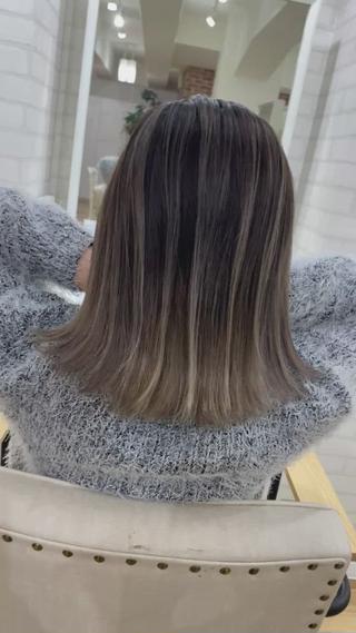 ミディアム カラー ヘアアレンジ 久米 治仁のヘアスタイル