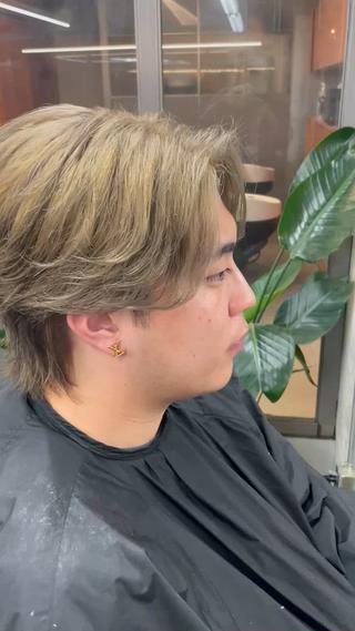 ショート カラー メンズ 亀井隆汰/メンズ専門 パーマ特化美容師のヘアスタイル