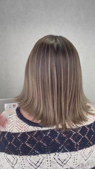 ミディアム カラー ヘアアレンジ アンドウ ユウ/ レイヤーカット/韓国のヘアスタイル