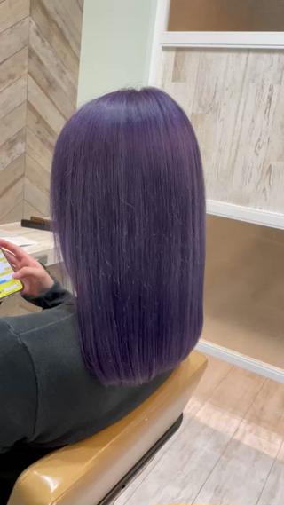 ディープパープル
色落ちまで楽しめるお色です

#ハイトーン#パープル#ダブルカラー#sugar#sugar石巻#石巻市#美容室 