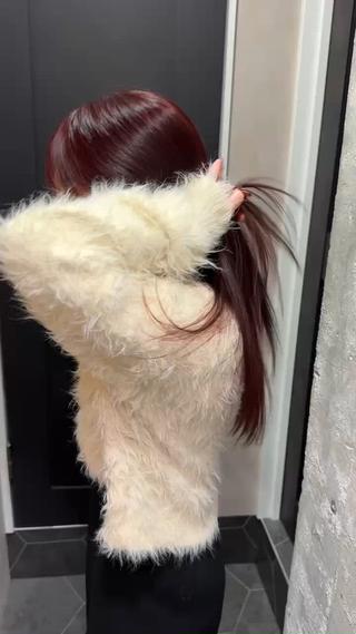 縮毛矯正美髪ケアカラーでこのツヤ髪できます
 