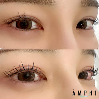 丸みを出しつつパッチリ感♪
短くなってしまったまつ毛にもしっかり対応できる『パンケーキロッド』を使用 