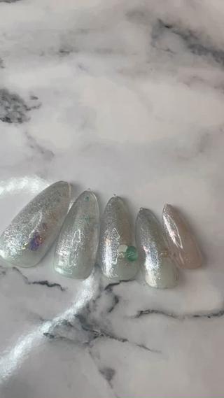 #梅雨
#ハンドネイル
#マグネット
#グラデーション
#プリジェル
#ベトロジェル
#シアー
#水滴