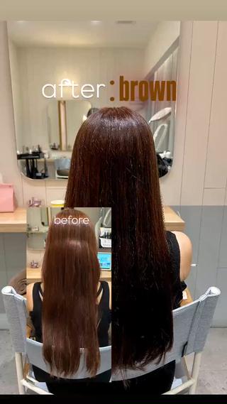 落ち着きブラウン

自然な明るめ大人カラー 