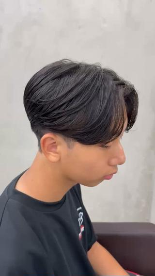 毛流れセンターパート 