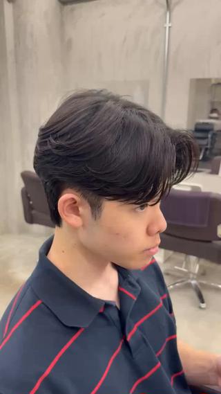 毛流れセンターパート 