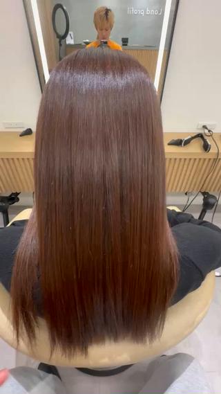 乾かしただけでこのツヤ感です 