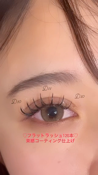 フラットラッシュ120本
コーティング仕上げ 