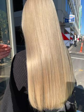 セミロング カラー ヘアアレンジ 🫧原宿艶ワンカラー /ダブルカラー🫧のヘアスタイル