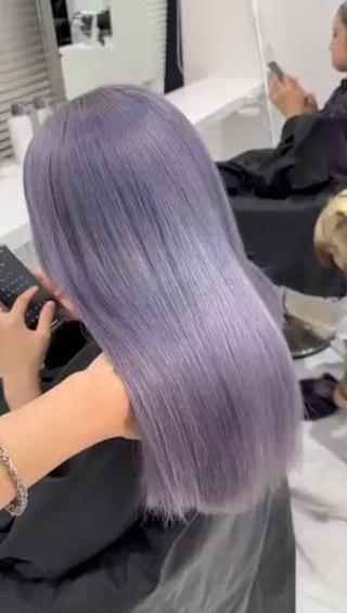 セミロング カラー ヘアアレンジ 🫧原宿艶ワンカラー /ダブルカラー🫧のヘアスタイル