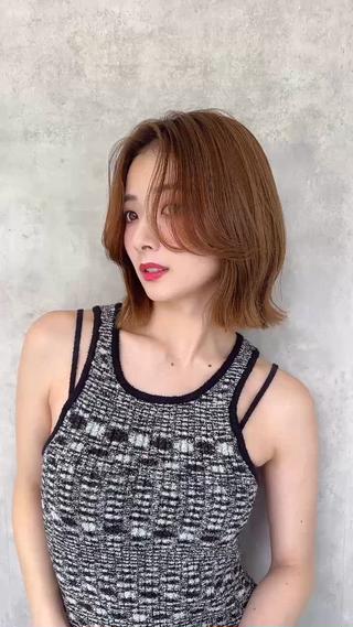 ミディアム カラー ♾️日沼 樹♾️透明感/艶髪のヘアスタイル