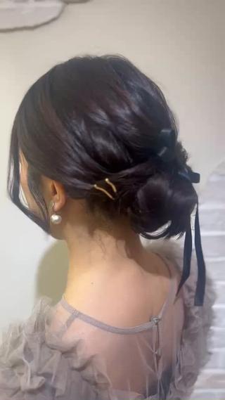 パーティーようのヘアセット承っております!
結構式などの髪型セットお任せください 