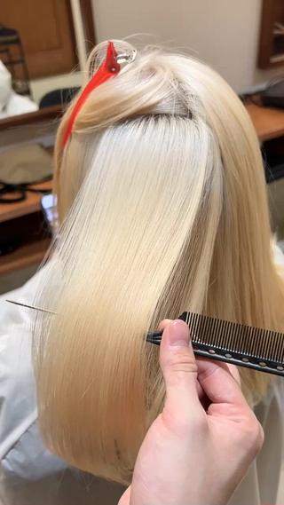 セミロング カラー 個室　髪質改善サロン　HANARE by youres hair 神楽坂 【はなれ】所属・🌈髪質改善 縮毛矯正特化🌈松田のヘアスタイル