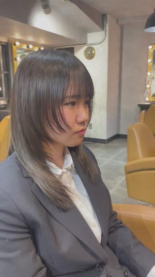 ミディアム 🫧顔周りレイヤー/ ウルフ/縮毛/白倉のヘアスタイル