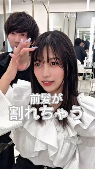 ミディアム カラー COA GINZA 空也/前髪/顔まわりのヘアスタイル