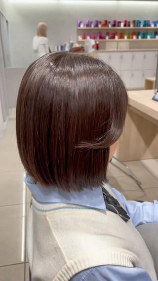 ミディアム パーマ 巖本 真希のヘアスタイル