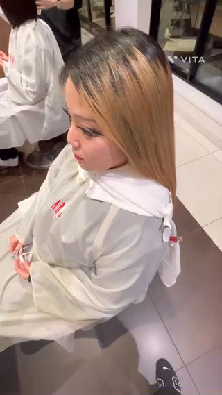 ロング カラー 渡部 優衣のヘアスタイル