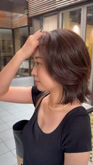 かきあげレイヤーで綺麗な顔周りの毛流れが簡単に再現可能です‪ 