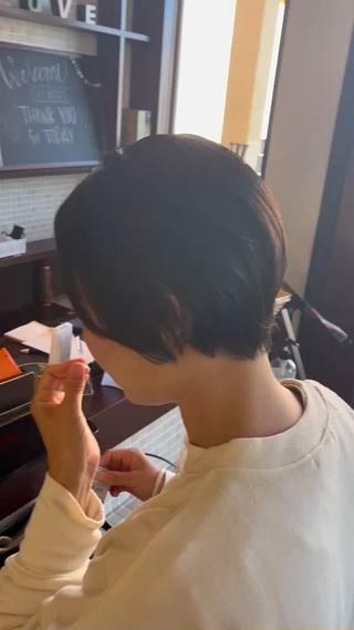 癖を活かしたショートスタイル
オイルスタイリングのみ 