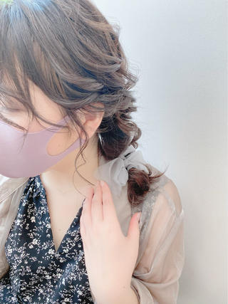 セミロング ヘアアレンジ GRANLUSSO 〜グランルッソ駅前店所属・木口 嘉美のヘアスタイル