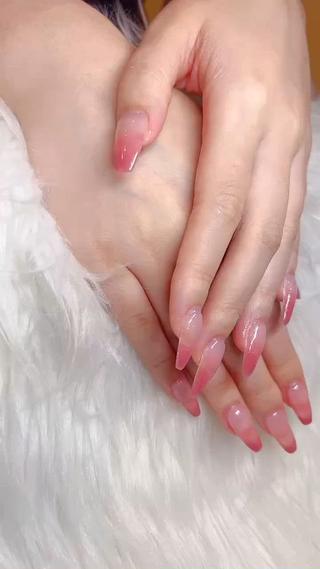 チップ長さだし+ワンカラーグラデーション