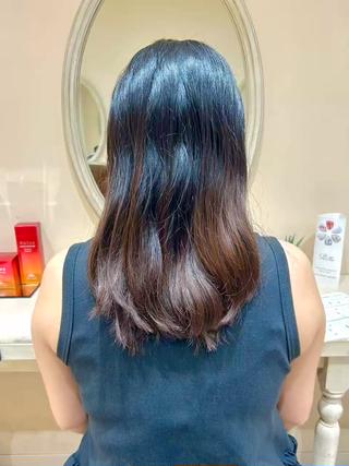 ロング カラー パーマ 新宿✨顔周りカット 韓国ヘア/坂本亜裟海のヘアスタイル