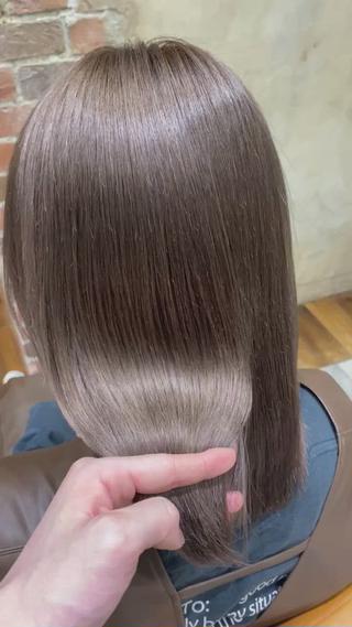 カラー パーマ 新宿✨顔周りカット 韓国ヘア/坂本亜裟海のヘアスタイル