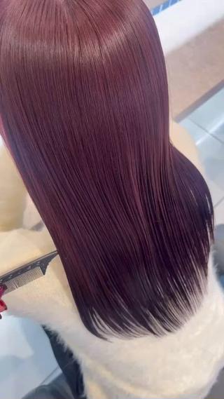 ブリーチなしレッドカラー
 