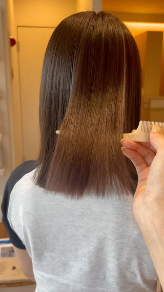 乾かしただけでツヤツヤ
手触りもさらさらです！ 