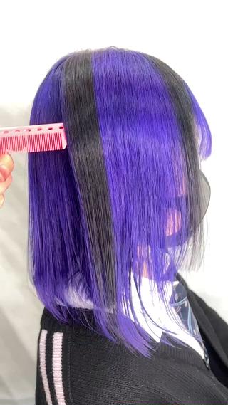 パープルベースに落とせる黒でポイントカラー

周りと違う個性を引き出します♪ 