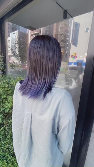 ミディアム カラー ヘアアレンジ Belle hair Design青野大貴のヘアスタイル