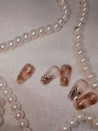 定額ネイル/キラキラネイル/高級ネイル/秋冬ネイル/〉 べっ甲ニュアンスネイル 