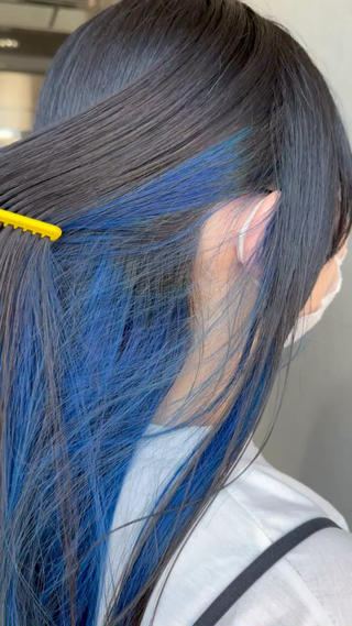 クリアブルーインナー×ダークグレー 