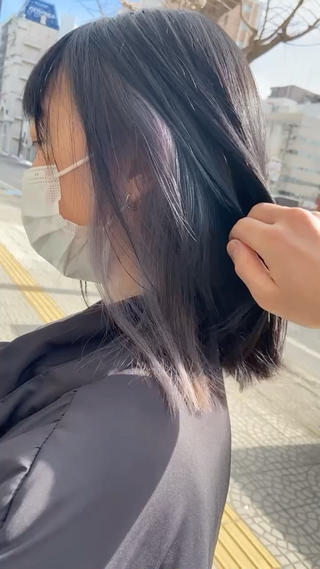 ミディアム カラー インナーカラー指名 No.1菊池柊真のヘアスタイル