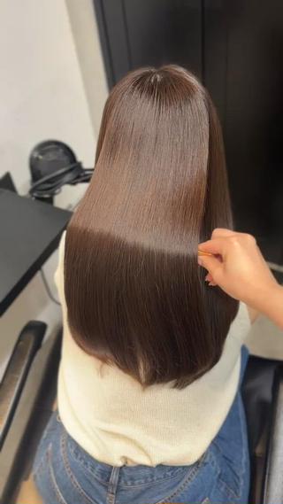 ロング 髪質改善♡ 保坂汐音のヘアスタイル