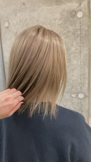 ブリーチ二回、ミルクティーベージュ