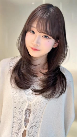 ミディアム レイヤー/顔周り小顔 /大嶋伸吾のヘアスタイル