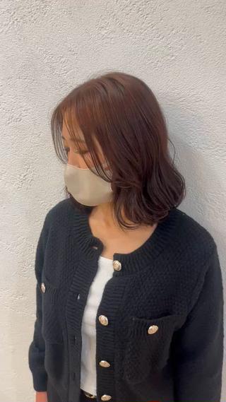 ミディアム 山本 梨華のヘアスタイル