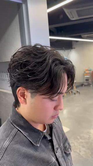 パーマ メンズ 松田 優斗のヘアスタイル