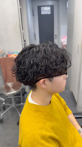 波巻きパーマ