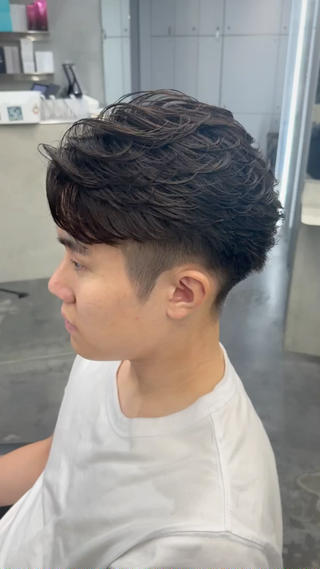 フェザーショートパーマ