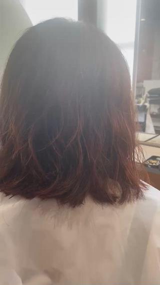 ミディアムパーマスタイル 