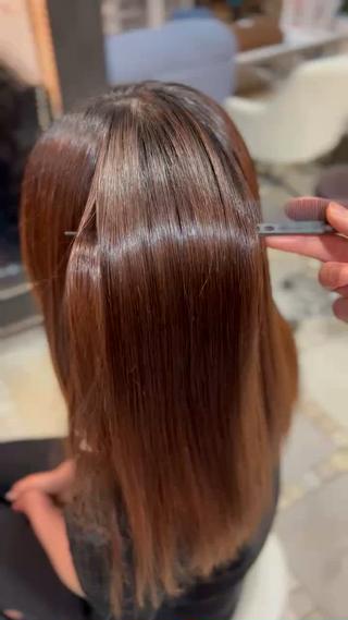 髪質改善と縮毛矯正を同時にやっていただくと艶髪になれちゃいます 