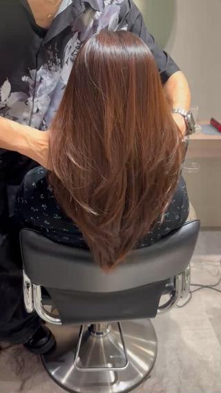 髪質改善美髪ストレート
レイヤーカット 