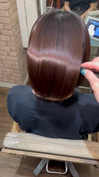 ショート MiU所属・韓国×髪質改善×美髪 縮毛矯正×レイヤーのヘアスタイル