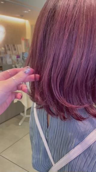 ミディアム カラー 松佐 ゆかりのヘアスタイル