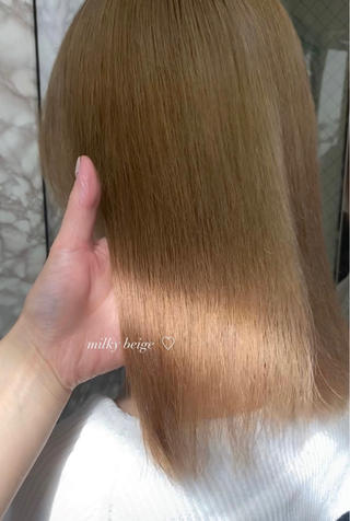 セミロング 韓国レイヤー/透明感 カラー🦋mioのヘアスタイル