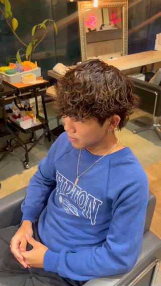 パーマ 川副史晶/梅田/ メンズパーマのヘアスタイル